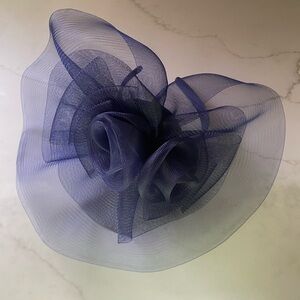 Kate Landry Elegant Navy Mesh Hat